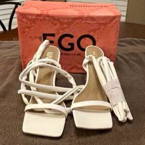 EGO White Strappy Heels